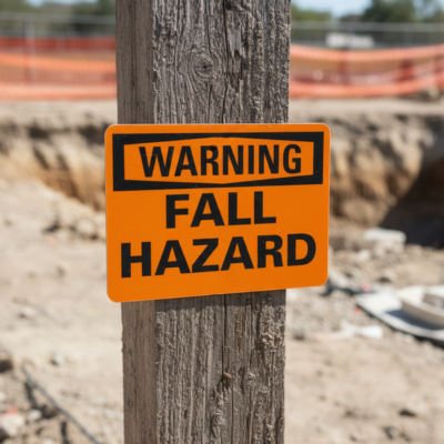 Warning Fall Hazard