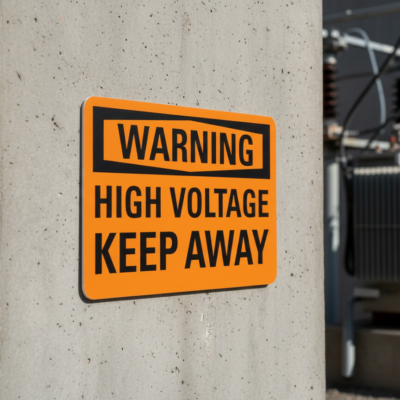 Warning High Voltage Keep Away