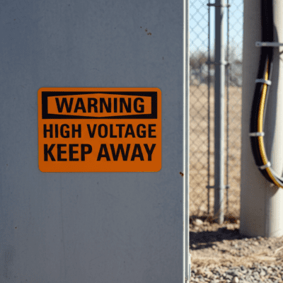 Warning High Voltage Keep Away