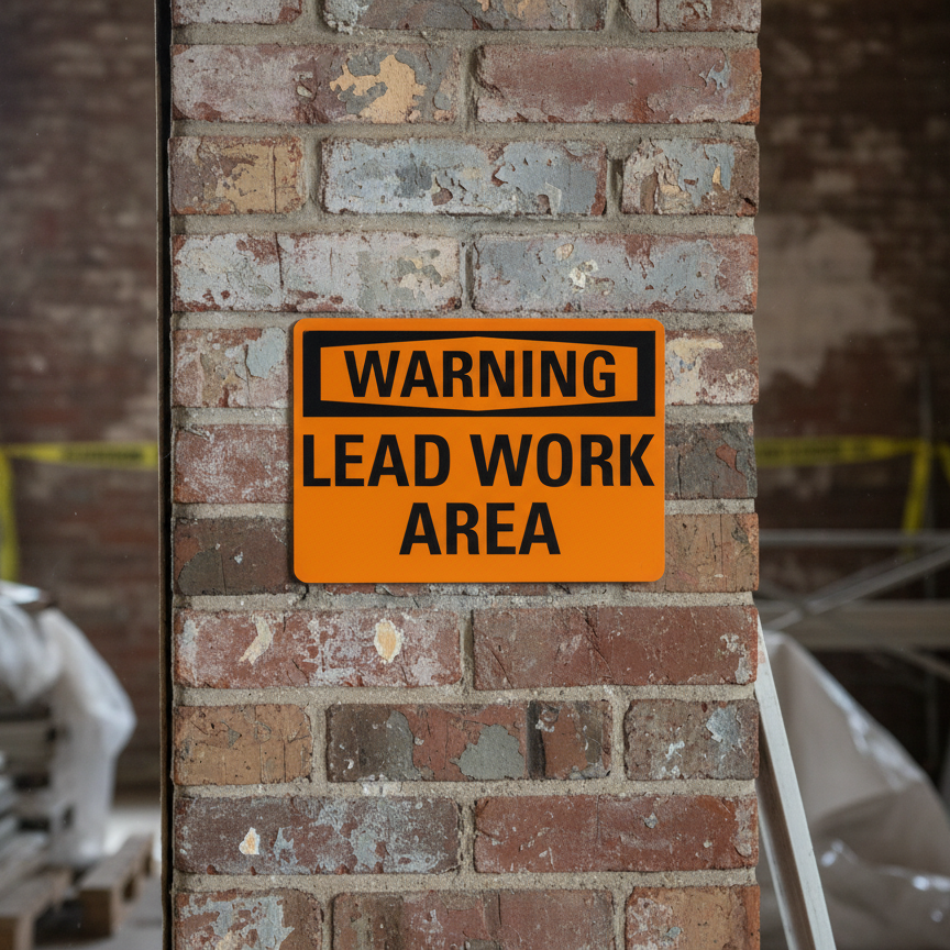 Warning Lead Work Area