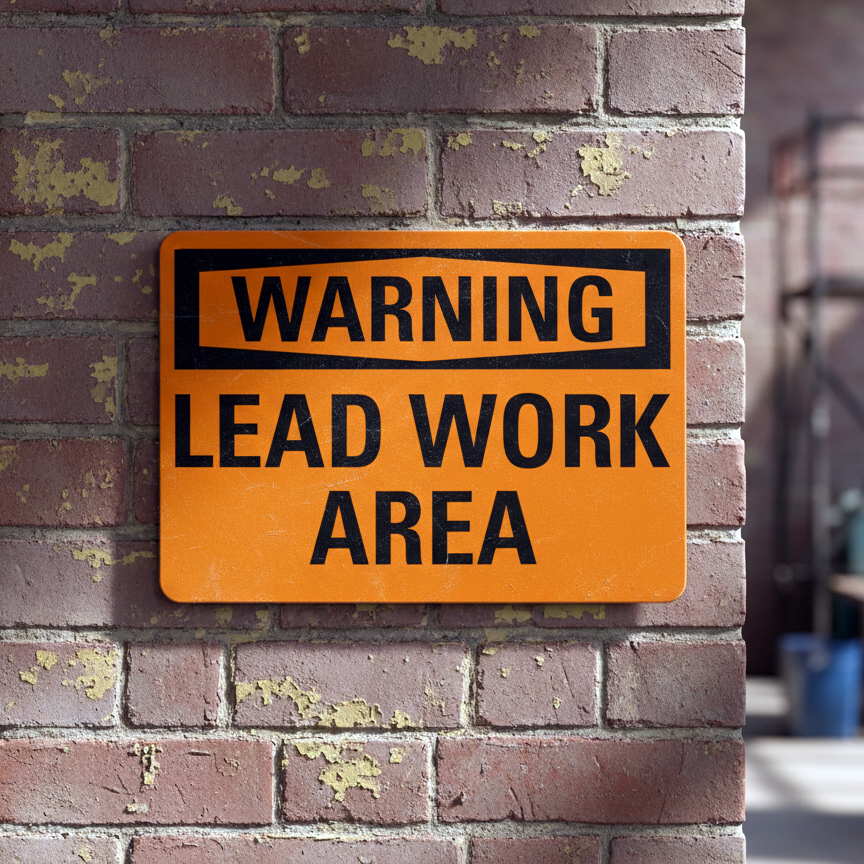 Warning Lead Work Area - Image 2