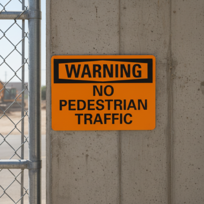 Warning No Pedestrian Traffic