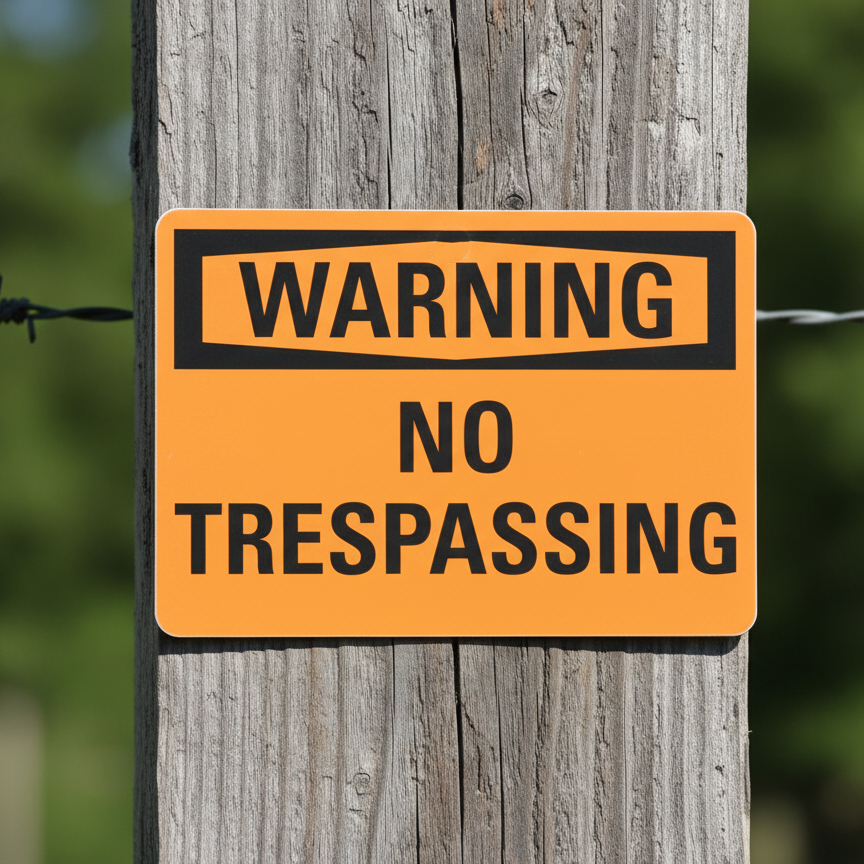 Warning No Trespassing