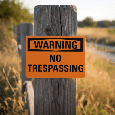 Warning No Trespassing