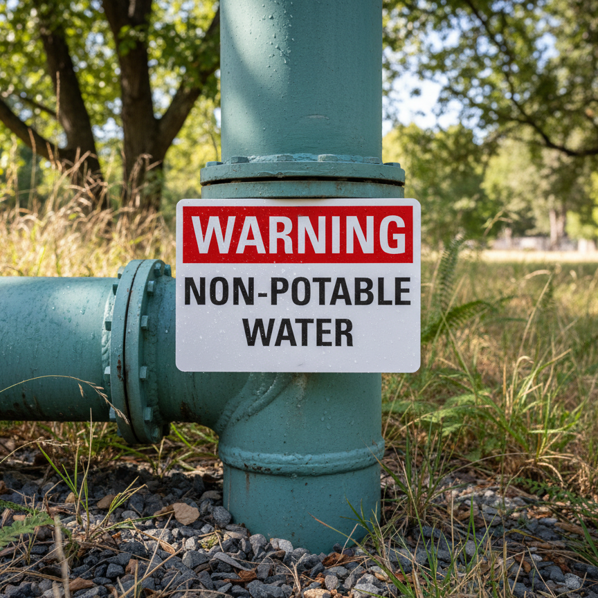 Warning Non Potable Water
