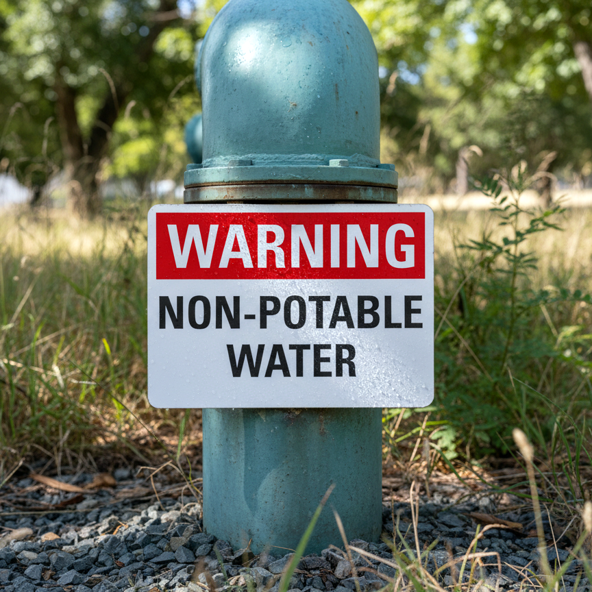 Warning Non Potable Water - Image 2