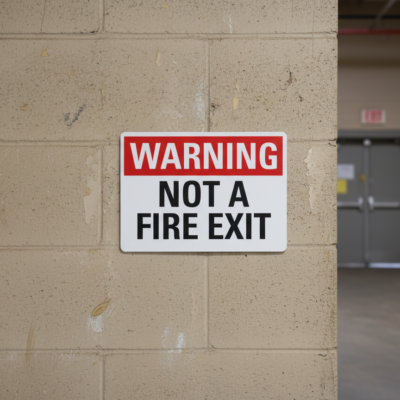 Warning Not A Fire Exit