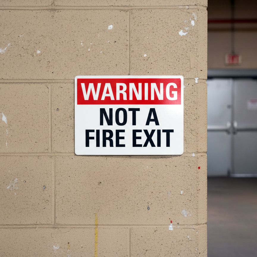 Warning Not A Fire Exit - Image 2