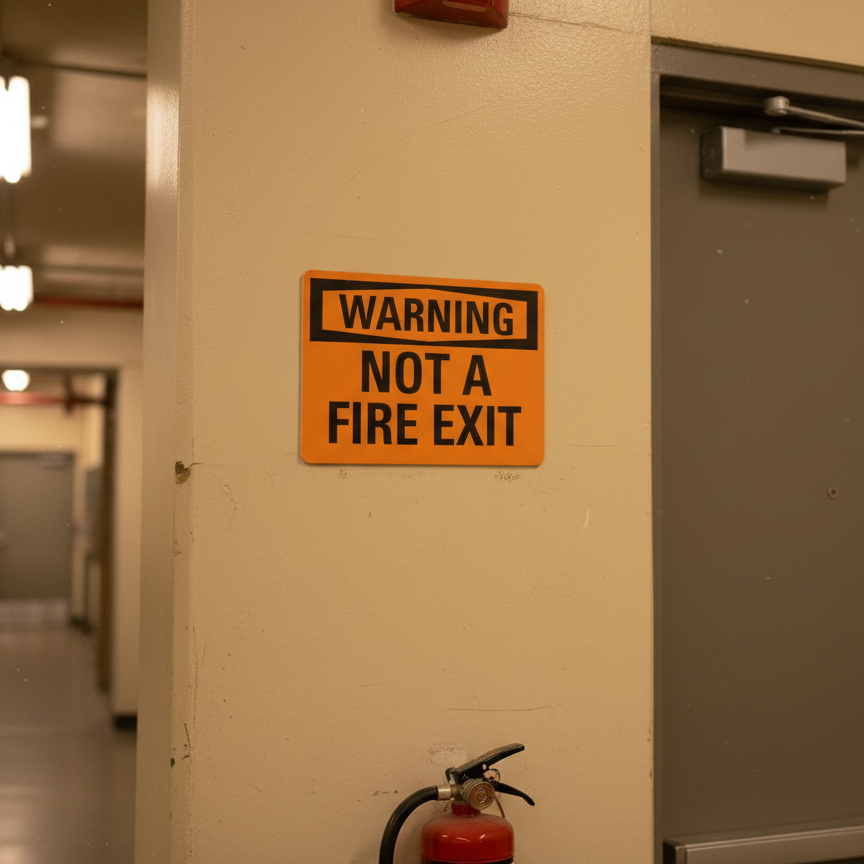 Warning Not A Fire Exit