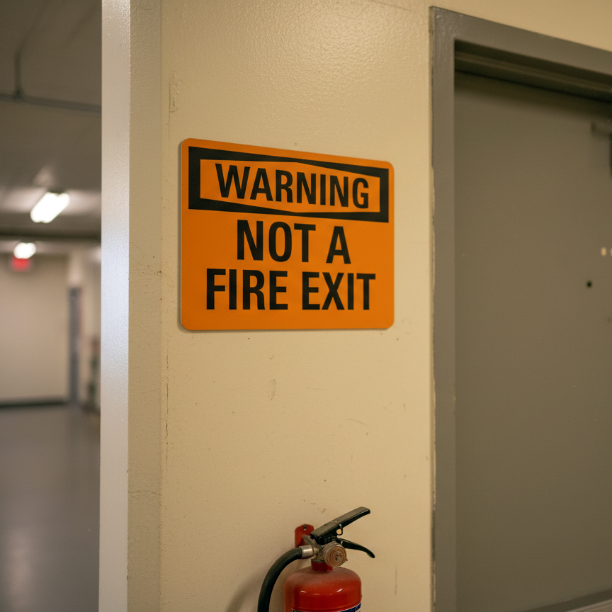 Warning Not A Fire Exit - Image 2