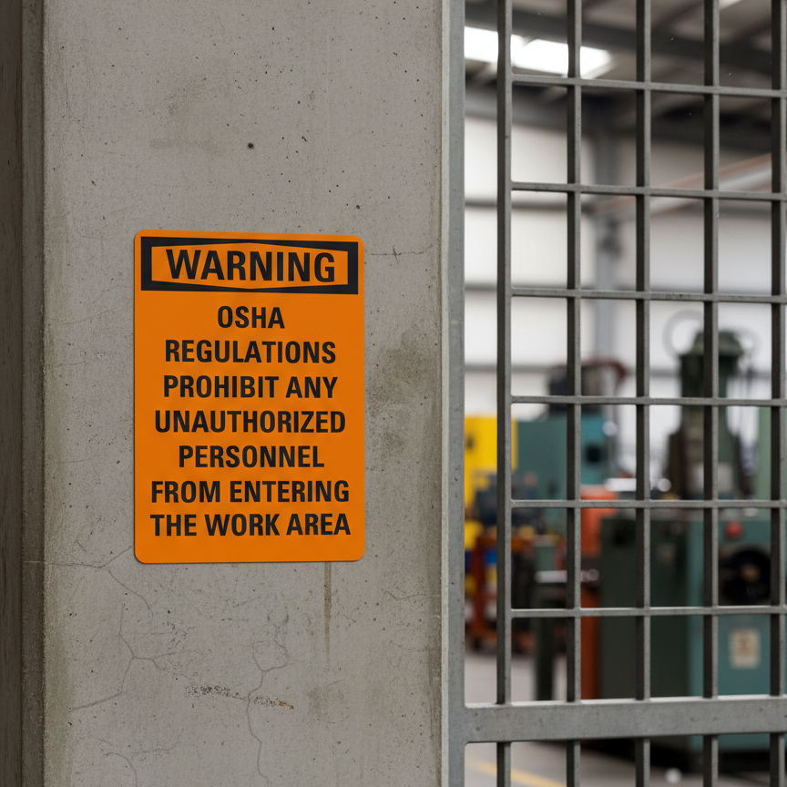 Warning Osha Regulations Prohibit Any Unauthorized - Image 2