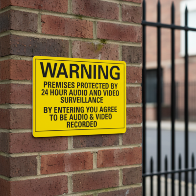 Warning Premises Protected By 24 Hour Audio