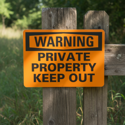 Warning Private Property Keep Out