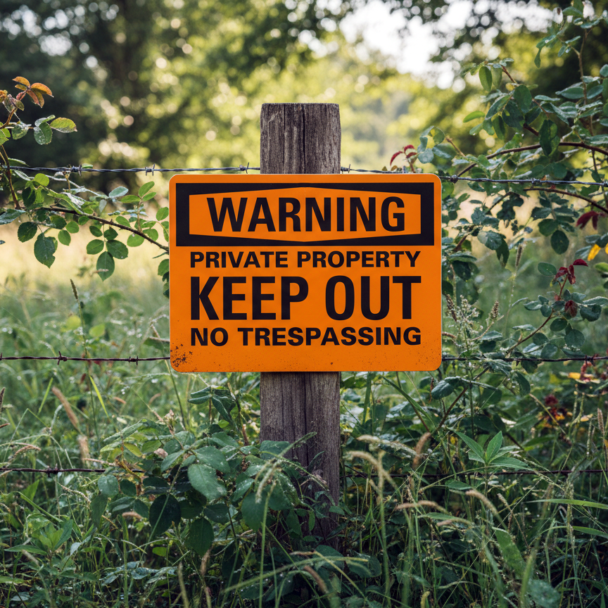 Warning Private Property Keep Out No Trespassing - Image 2