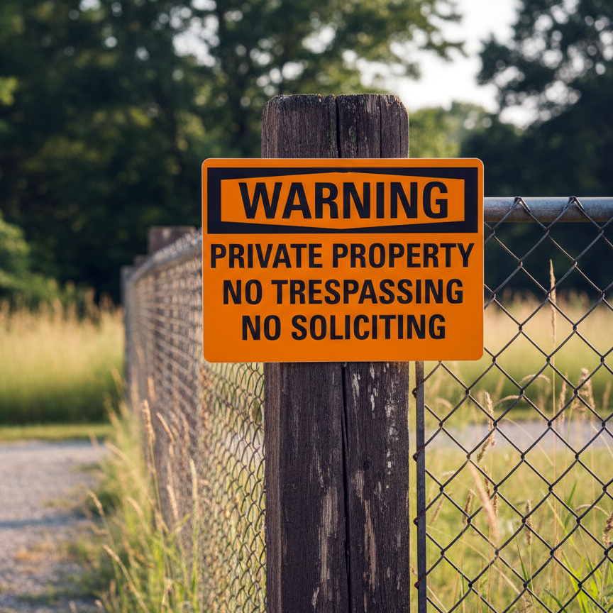 Warning Private Property No Trespassingno - Image 2