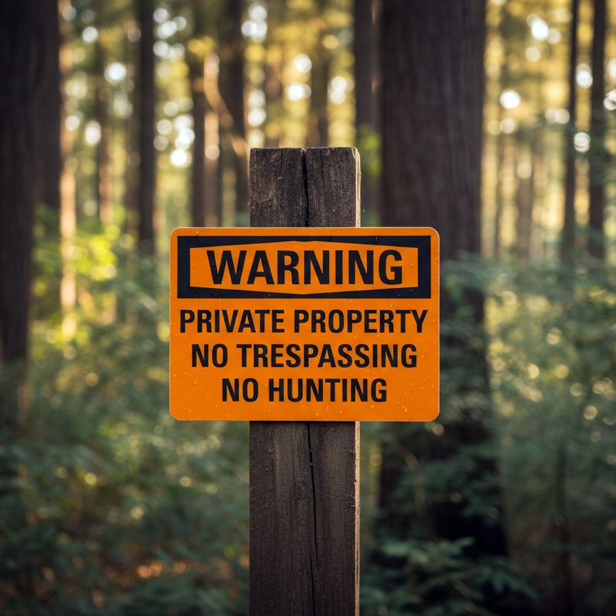 Warning Private Property No Trespassing No Hunting - Image 2