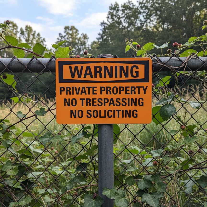 Warning Private Property No Trespassing No - Image 2