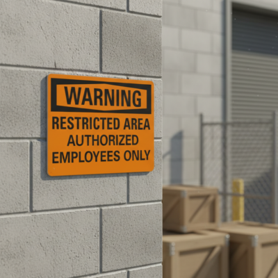 Warning Restricted Area Authorized Employees Only