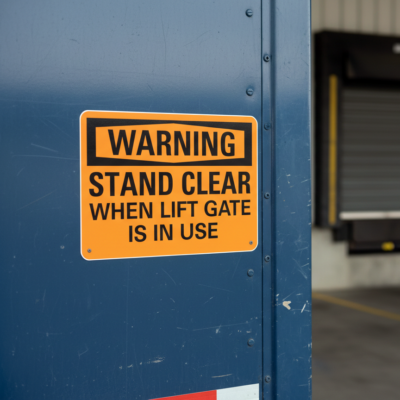 Warning Stand Clear When Liftgate Is In Use