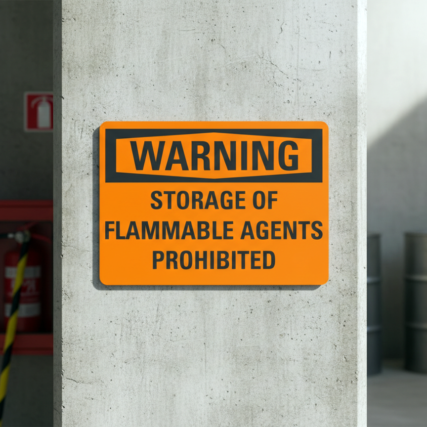 Warning Storage Of Flammable Agents Prohibited - Image 2