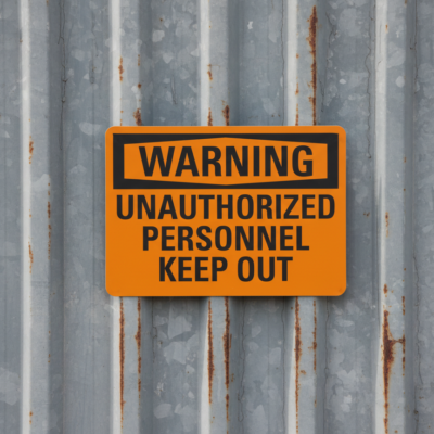 Warning Unauthorized Personnel Keep Out