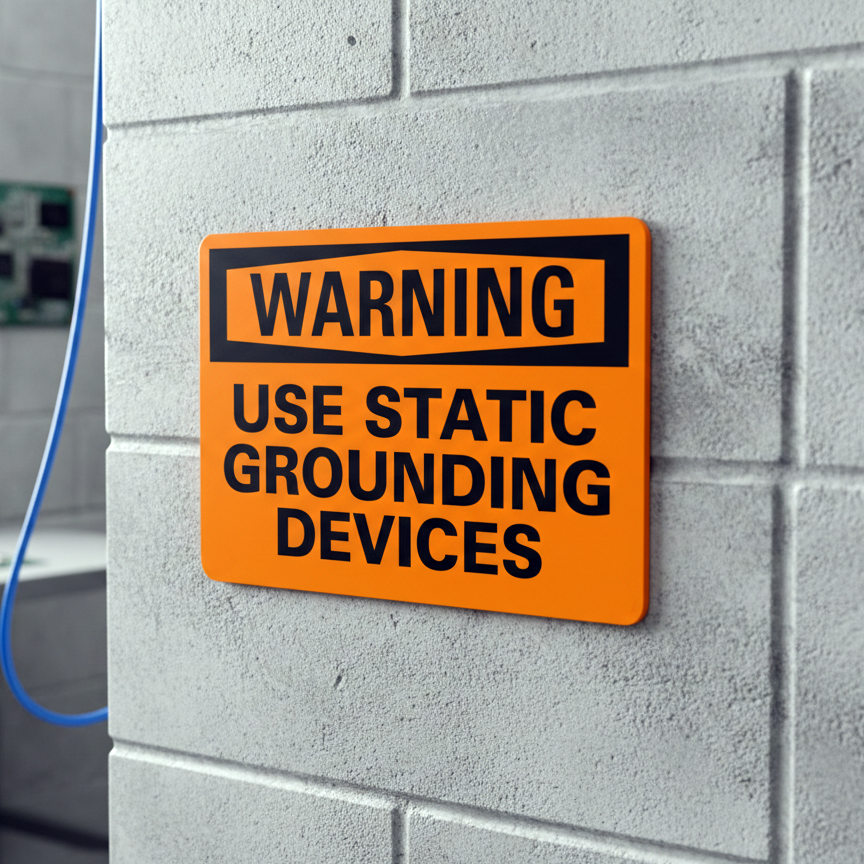 Warning Use Static Grounding Devices - Image 2