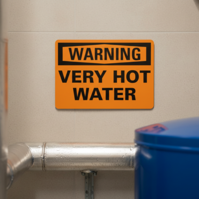 Warning Very Hot Water