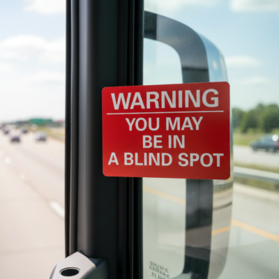 Warning You May Be In A Blind Spot