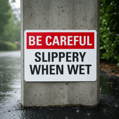 Be Careful Slippery When Wet