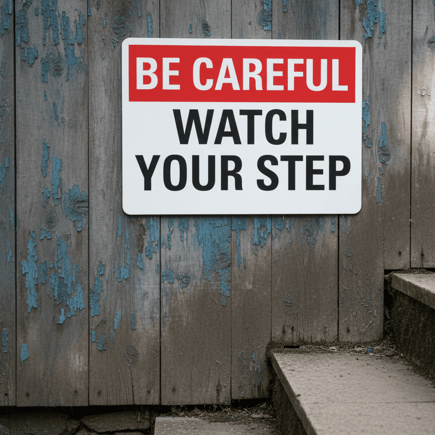 Be Careful Watch Your Step