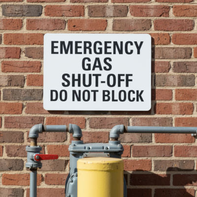Emergency Gas Shut-Off Do Not Block