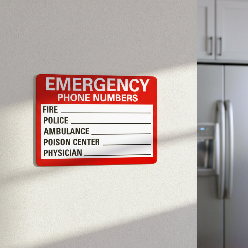 Emergency Phone Numbers Fire ___Police ___ - Image 2