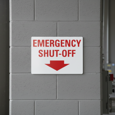 Emergency Shut-Off (Down Arrow)