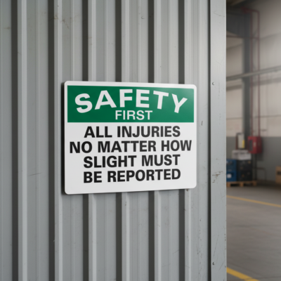 Safety First All Injuries No Matter How Slight
