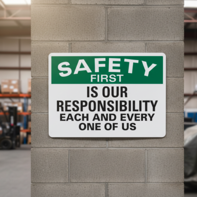 Safety First Is Our Responsibility Each And