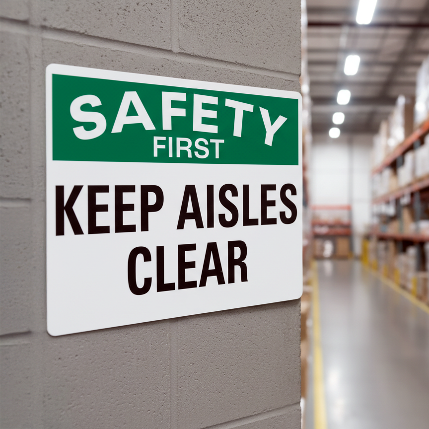 Safety First Keep Aisles Clear - Image 2