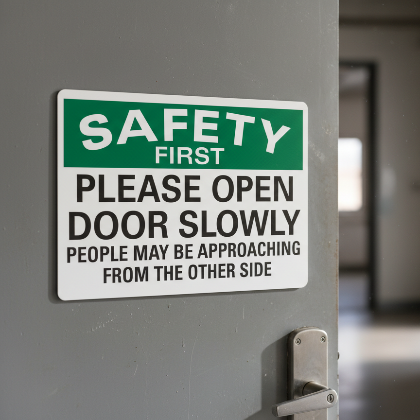 Safety First Please Open Door Slowly People - Image 2