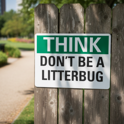 Think Don'T Be A Litterbug