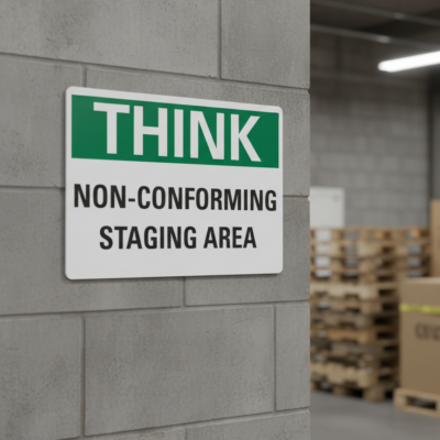 Think Quality! Non-Conforming Staging Area