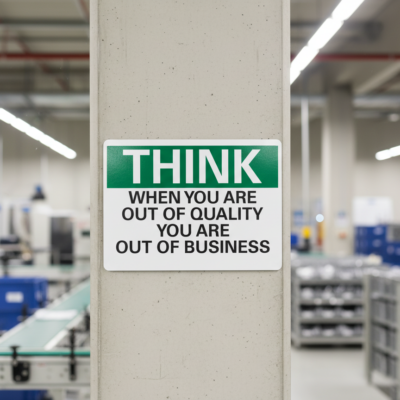 Think Quality! When Your Are Out Of Quality You