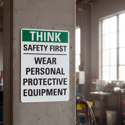 Think Safety First Wear Personal Protective