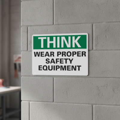 Think Wear Proper Safety Equipment