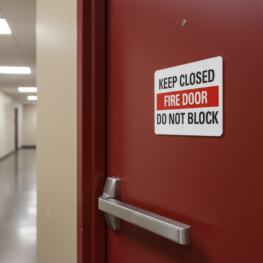 Keep Closed Fire Door Do Not Block - Image 2
