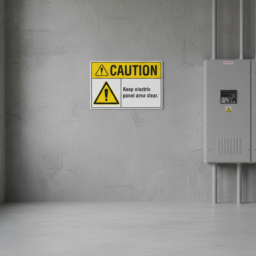 Caution Keep electric panel area clear. - Image 2