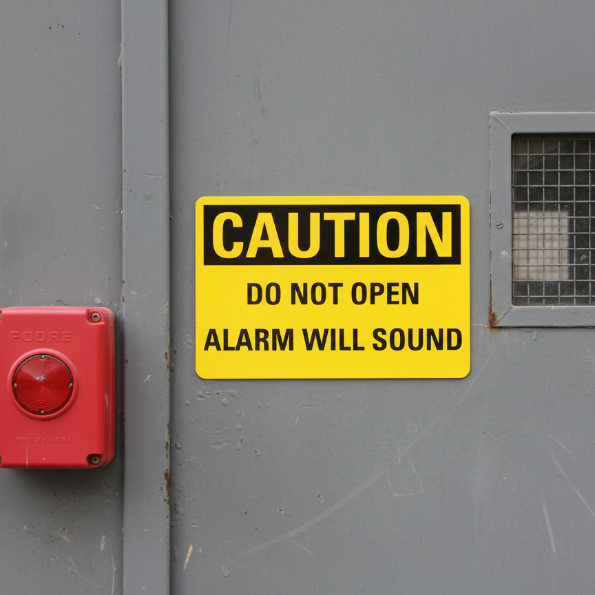 Caution Do not open alarm will sound - Image 2