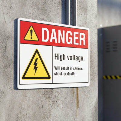 Danger High voltage. Will result in serious shock or