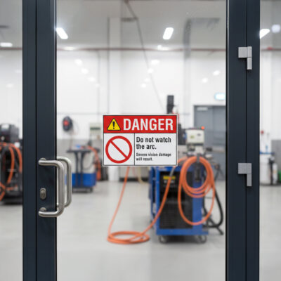 Danger Do not watch the arc. Severe vision damage will