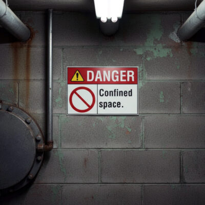 Danger Confined space.
