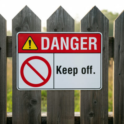Danger Keep off.