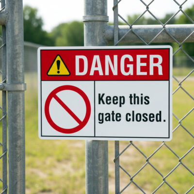 Danger Keep this gate closed.